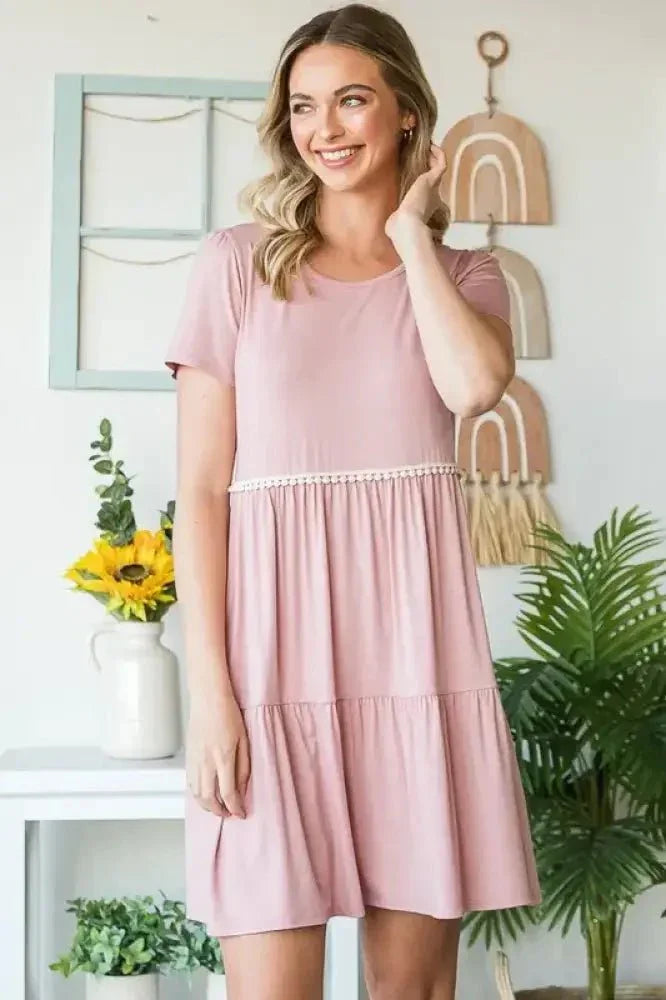 Heimish Full Size Solid Mini Tiered Dress with Pompom Lace Plus Size - Update AvenueVacation StyleTrendsi100100137331951100100137331951711e7523 - ad3a - 40da - 9ccb - 9c081613e606 - MaxDusty Rose