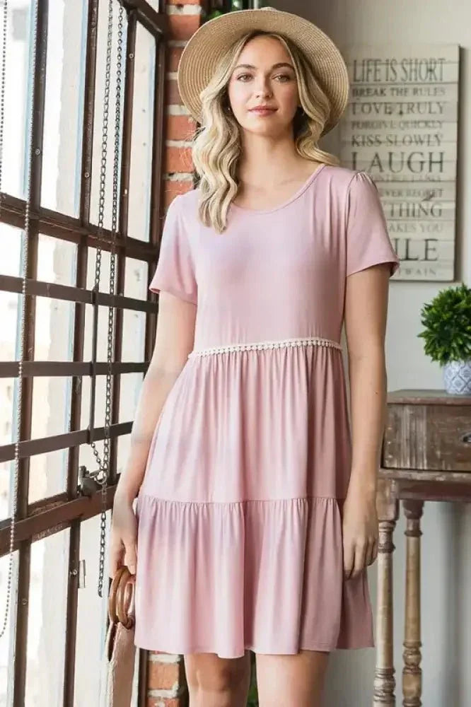 Heimish Full Size Solid Mini Tiered Dress with Pompom Lace Plus Size - Update AvenueVacation StyleTrendsi1001001373319511001001373319516b7c916d - b006 - 4f8b - bbbb - 6d4ce0c7e83a - MaxDusty Rose