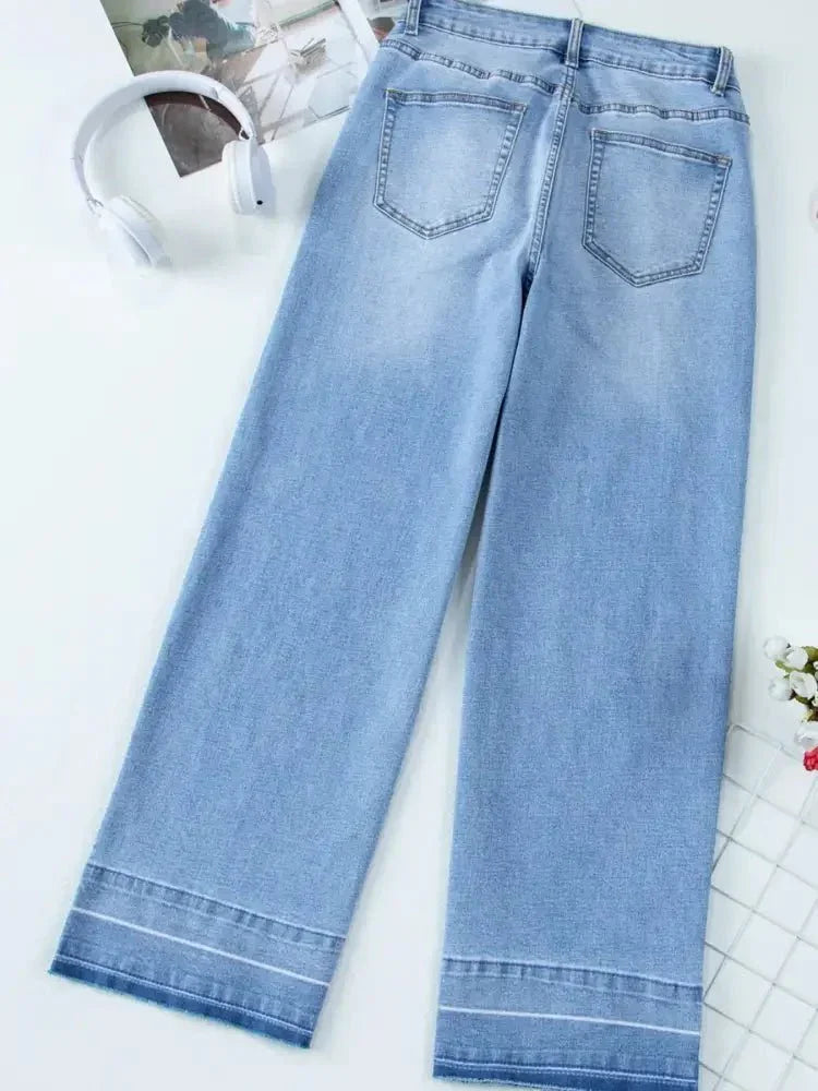 High Waist Wide Leg Washed Jeans - Update AvenueDaily EssentialsTrendsi10010044159754710010044159754755a49b01bd1c4283841af75ce020461b - Max - OriginLight Blue