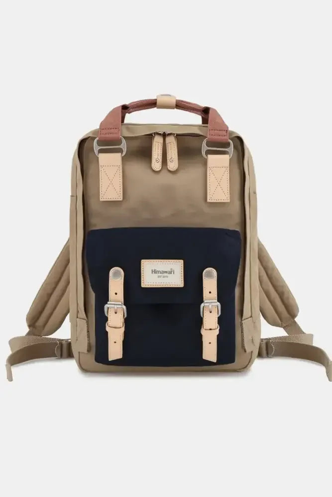 Himawari Contrast Waterproof Nylon Backpack Bag