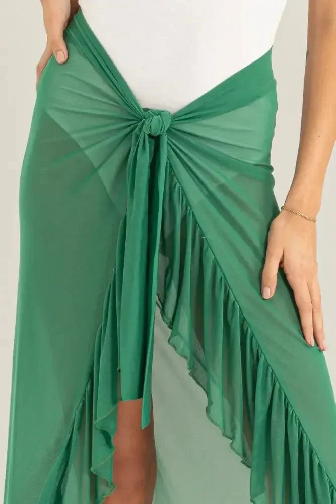 HYFVE Ruffle Trim Cover Up Sarong Skirt - Update AvenueTrendsi100100252301990100100252301990ff620fee - 9a69 - 46b9 - aebb - 8a09a4b666d6 - MaxGreen