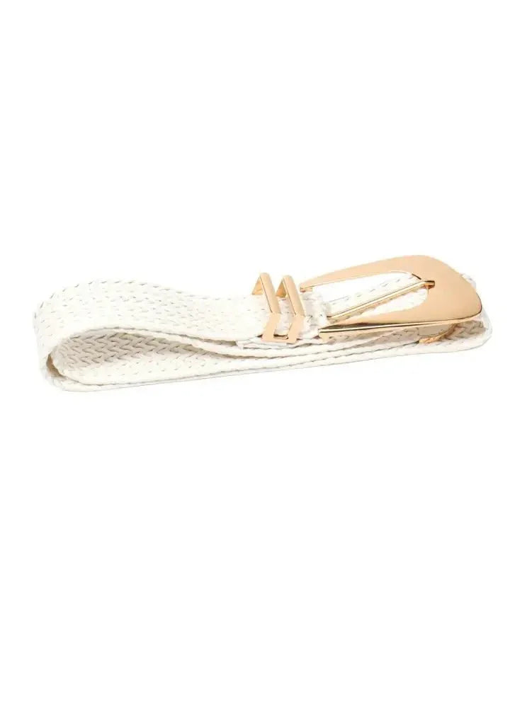 Irregular Buckle Braid Belt - Update AvenueTrendsi100100211884756100100211884756Irregular Buckle Braid BeltWhite