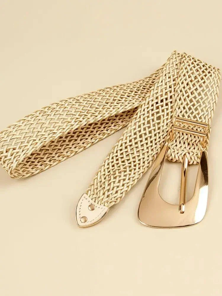 Irregular Buckle Braid Belt - Update AvenueTrendsi100100211885511100100211885511Irregular Buckle Braid BeltGold