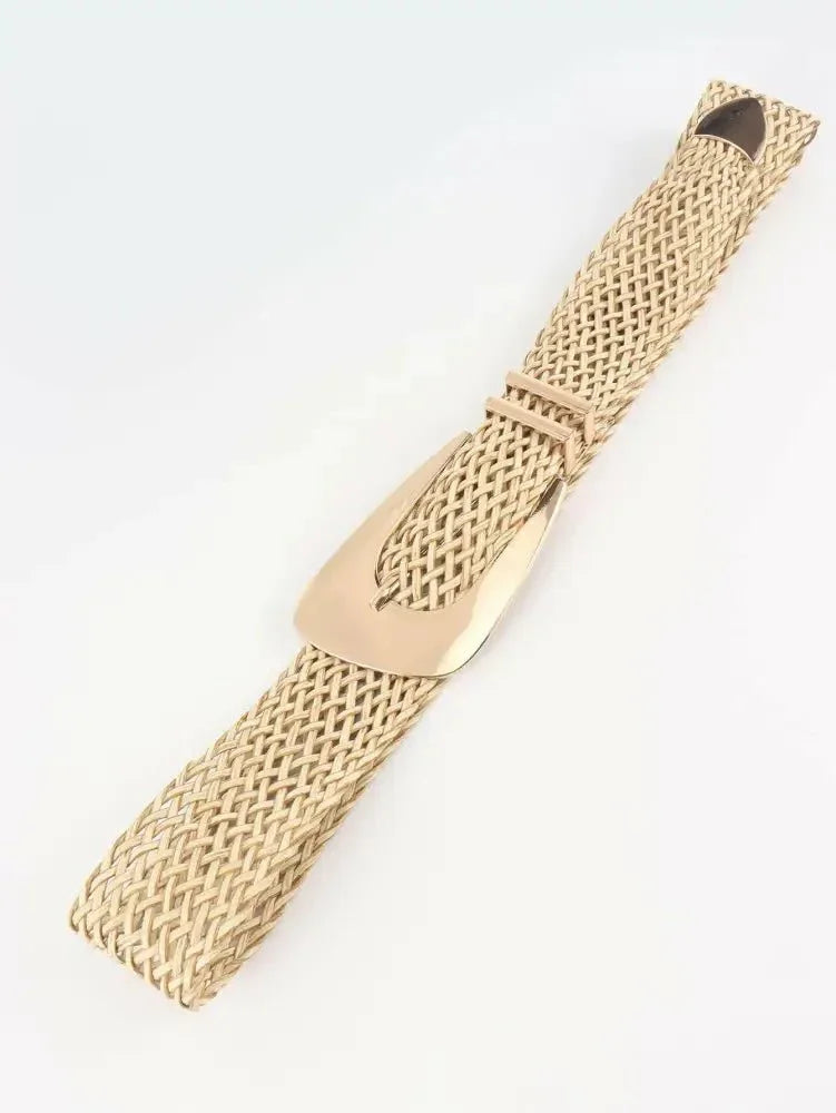 Irregular Buckle Braid Belt - Update AvenueTrendsi100100211885511100100211885511Irregular Buckle Braid BeltGold
