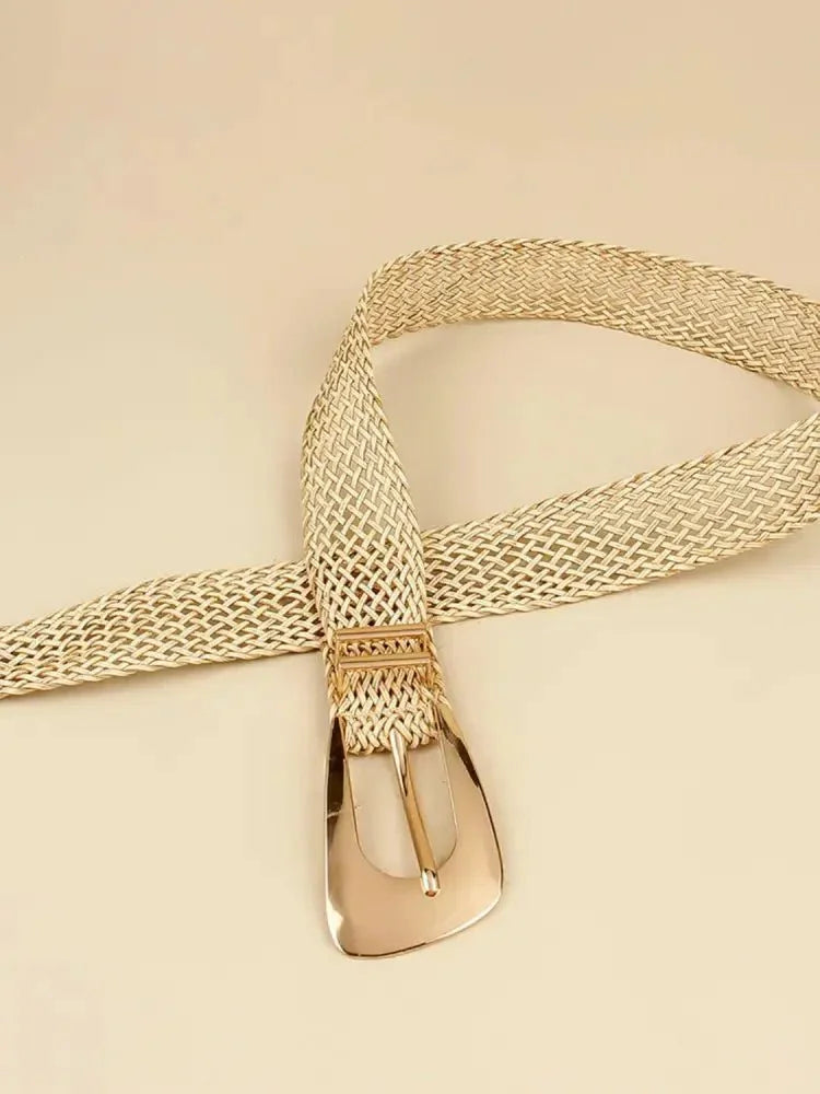 Irregular Buckle Braid Belt - Update AvenueTrendsi100100211885511100100211885511Irregular Buckle Braid BeltGold