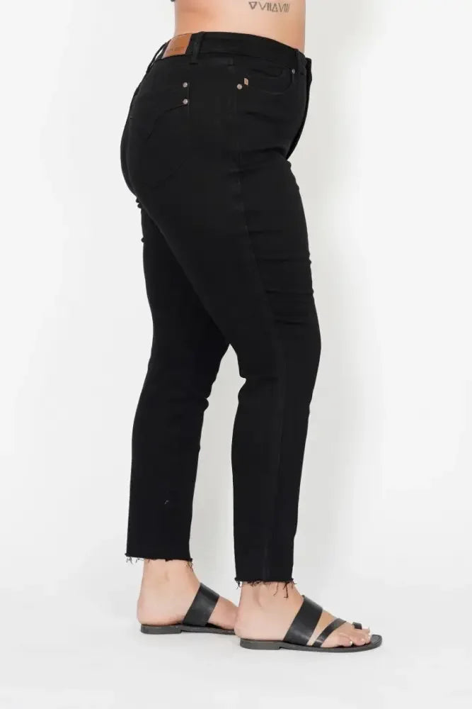 Judy Blue Full Size High Waisted Tummy Control Shield Pockets Skinny Jeans Plus Size