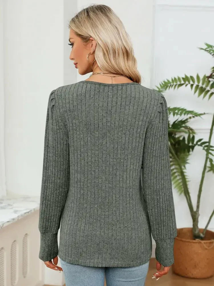 Lace Detail V - Neck Ribbed Blouse - Update AvenueTrendsi100101153925853100101153925853888ec7438875489aba45e623e61b5af0 - MaxMoss