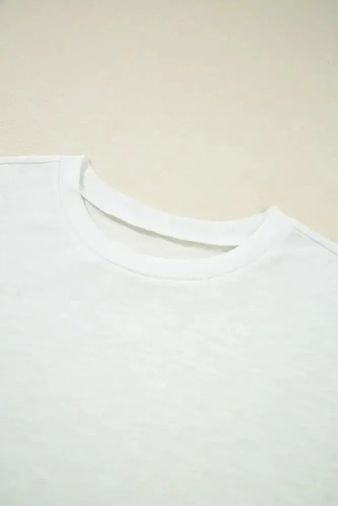 Lace Patchwork Cap Sleeve Round Neck T Shirt - Update AvenueT-ShirtsTrendsi100100171860172100100171860172e0a9bc70 - 3bd1 - 4164 - b535 - 38d3f43a9c03 - Max - OriginWhite