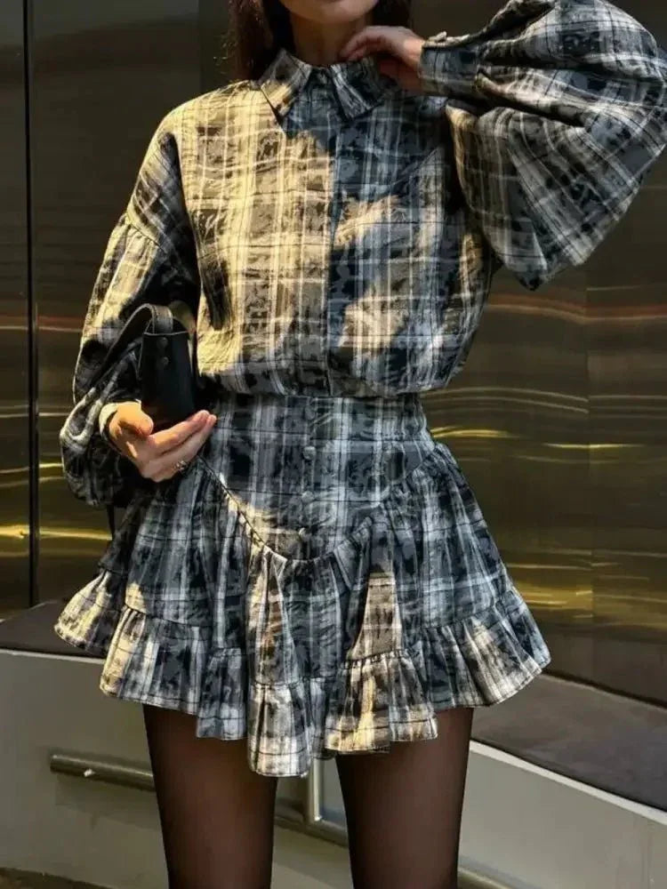 Lantern Sleeve Shirt and Ruffled Skirt Set - Update AvenueTrendsi100100390494996100100390494996ab66250c - 849a - 4235 - a33a - 13f7cbdd7636 - MaxLight Gray