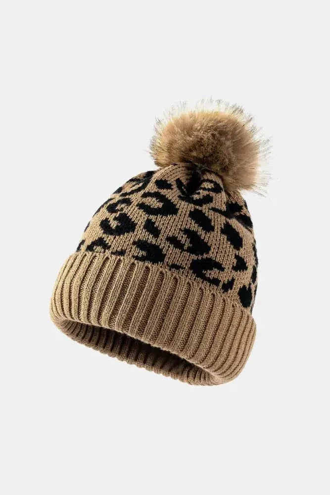 Leopard Pom - Pom Cuffed Beanie - Update AvenueTrendsi100100598493406100100598493406Leopard Pom - Pom Cuffed BeanieKhaki