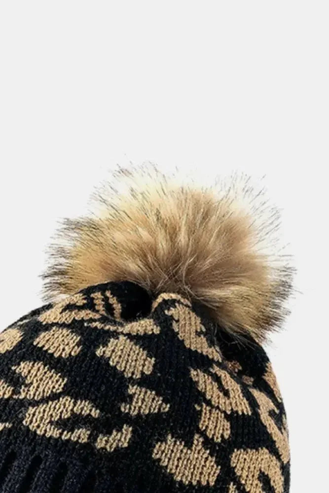Leopard Pom - Pom Cuffed Beanie - Update AvenueTrendsi100100598498176100100598498176Leopard Pom - Pom Cuffed BeanieBlack