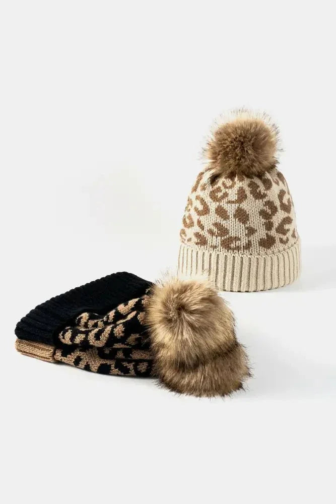 Leopard Pom - Pom Cuffed Beanie - Update AvenueTrendsi100100598498176100100598498176Leopard Pom - Pom Cuffed BeanieBlack