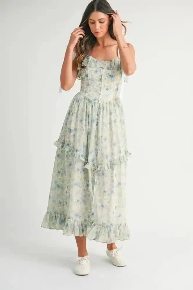 MABLE Floral Printed Shoulder Strap Midi Dress - Update AvenueEffortless Elegance: DressesTrendsi1001006428519841001006428519843c966a5ffe4647e4942194c5ff4c46e4 - Max - OriginBlue