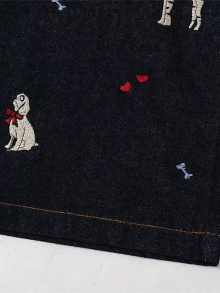 Men's Animal Wide Leg Jeans