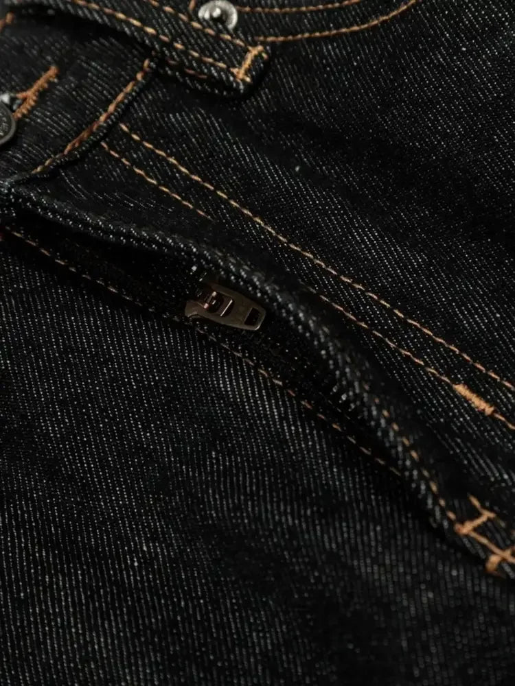Men's Baggy Denim Shorts with Cuffed Hem