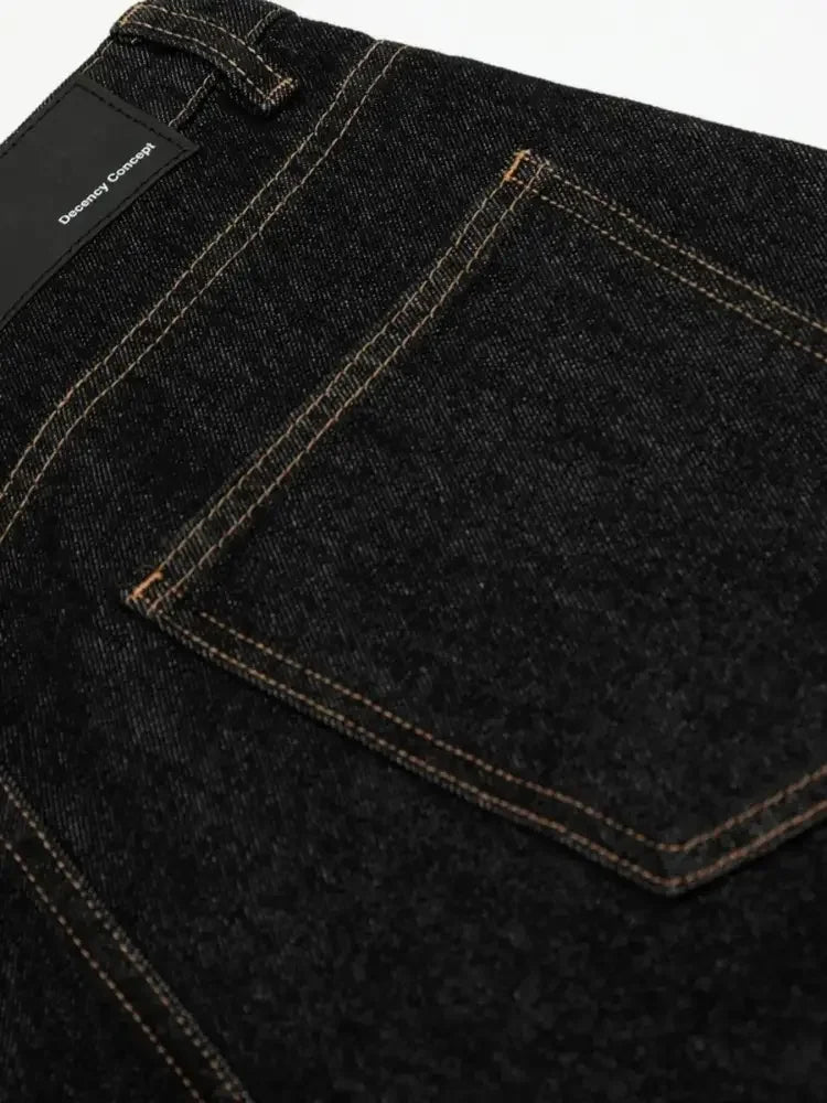 Men's Baggy Denim Shorts with Cuffed Hem