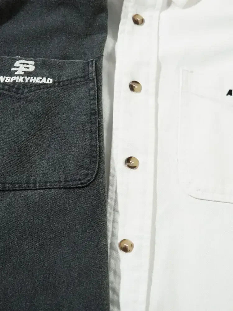 Men's Button Up Long Sleeve Denim Shirt