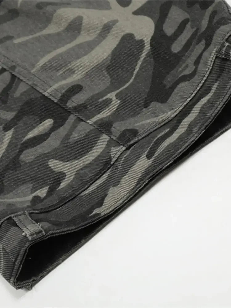 Men's Camouflage Cargo Wide Leg Jeans