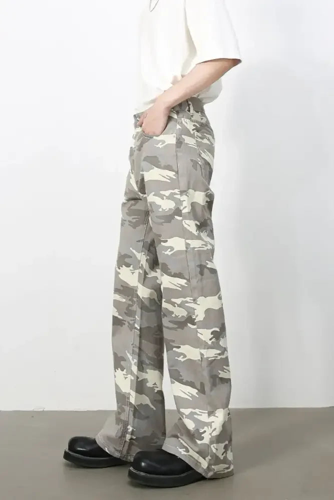 Men's Camouflage Jeans with Pockets