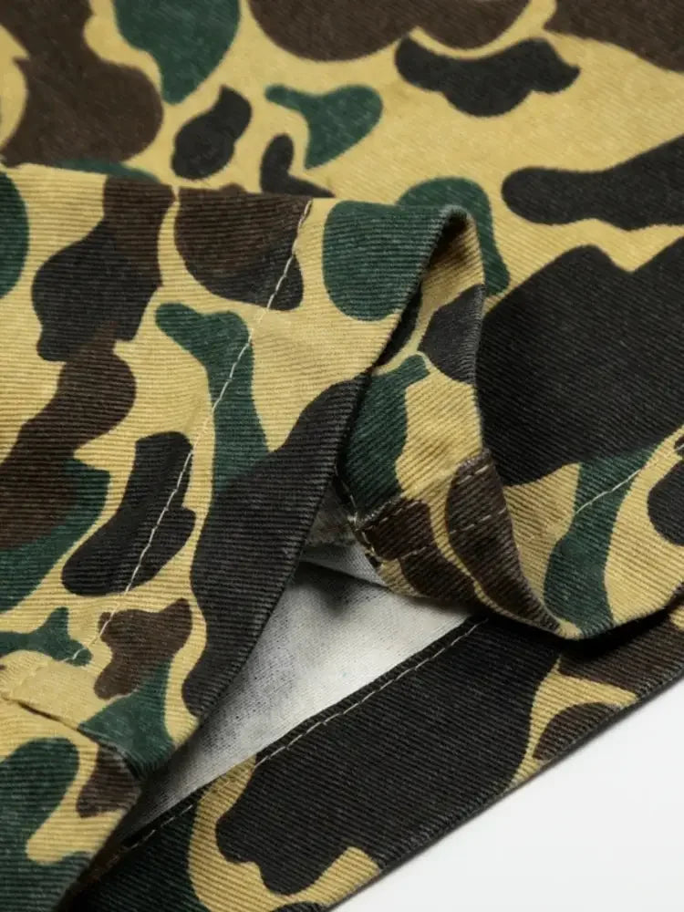 Men's Camouflage Relaxed Fit Denim Shorts