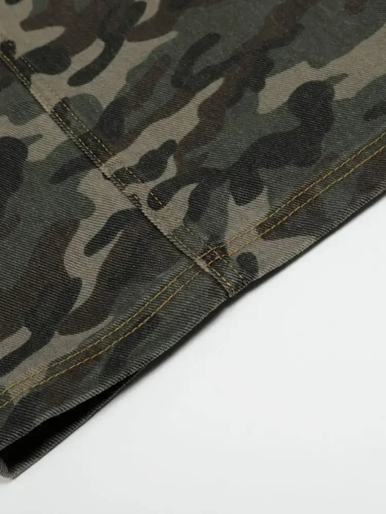 Men's Camouflage Wide Leg Cargo Jeans