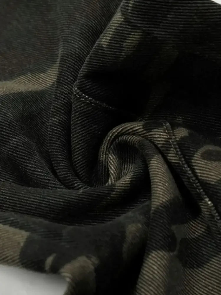 Men's Camouflage Wide Leg Cargo Jeans