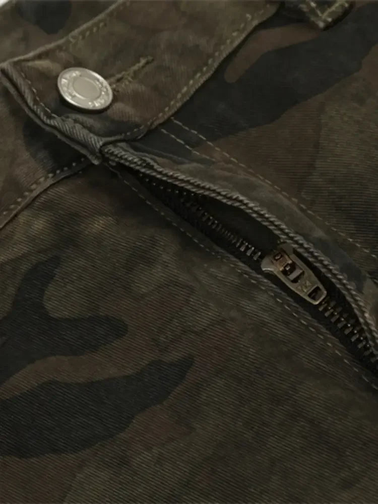 Men's Camouflage Wide Leg Jeans