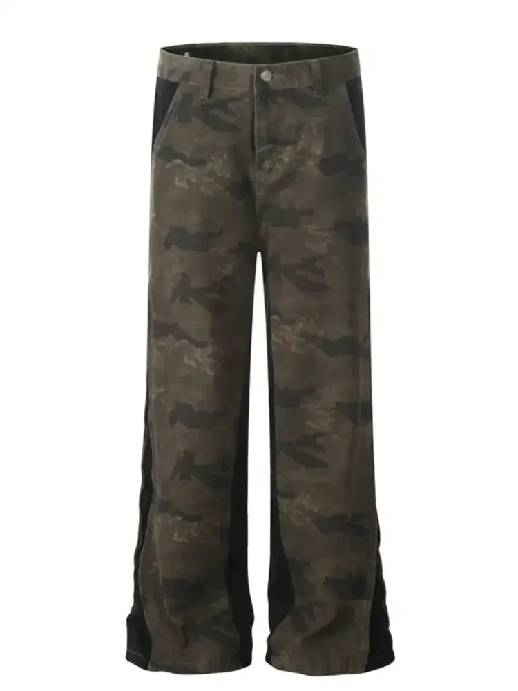 Men's Camouflage Wide Leg Jeans