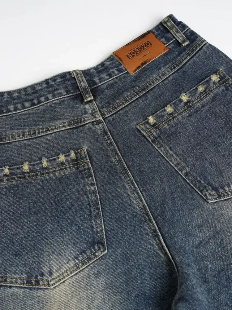 Men's Cargo Pocket Wide Leg Jeans