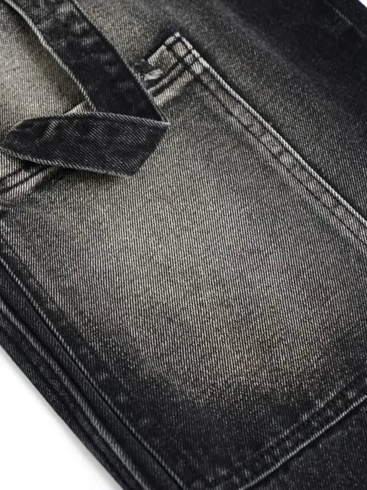 Men's Cargo Pocket Wide Leg Jeans