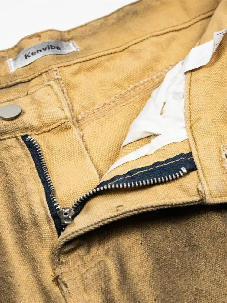 Men's Cargo Wide Leg Denim Jeans