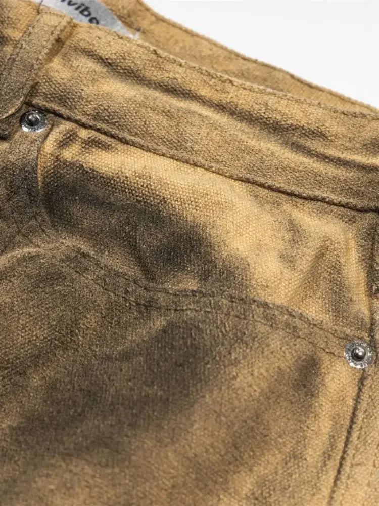 Men's Cargo Wide Leg Denim Jeans