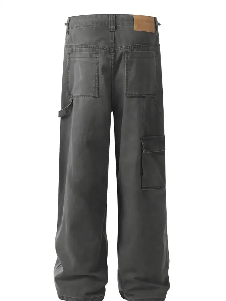 Men's Cargo Wide-Leg Jeans