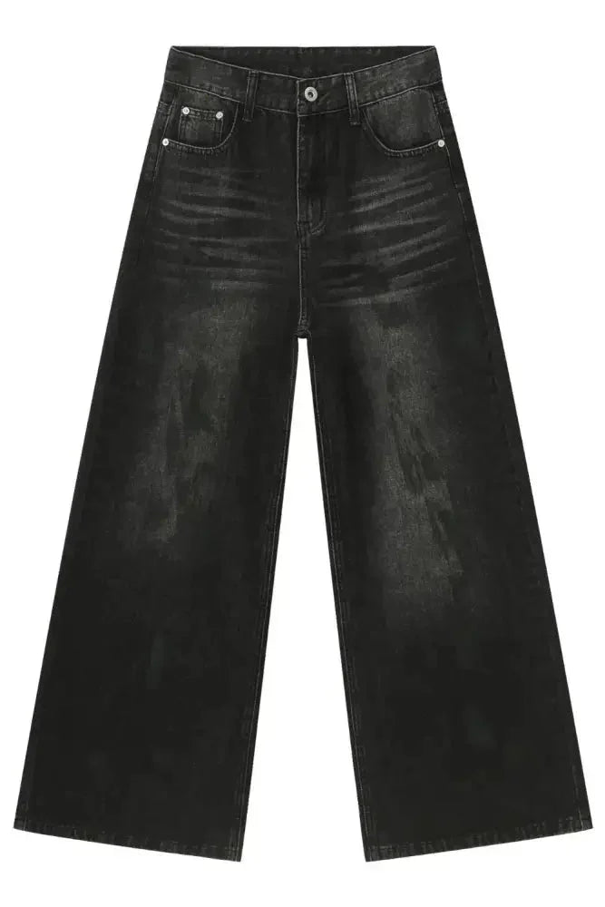 Men's Cat's Whisker Wide Leg Jeans - Update AvenueTrendsi100400533085280100400533085280Men's Cat's Whisker Wide Leg JeansBlack