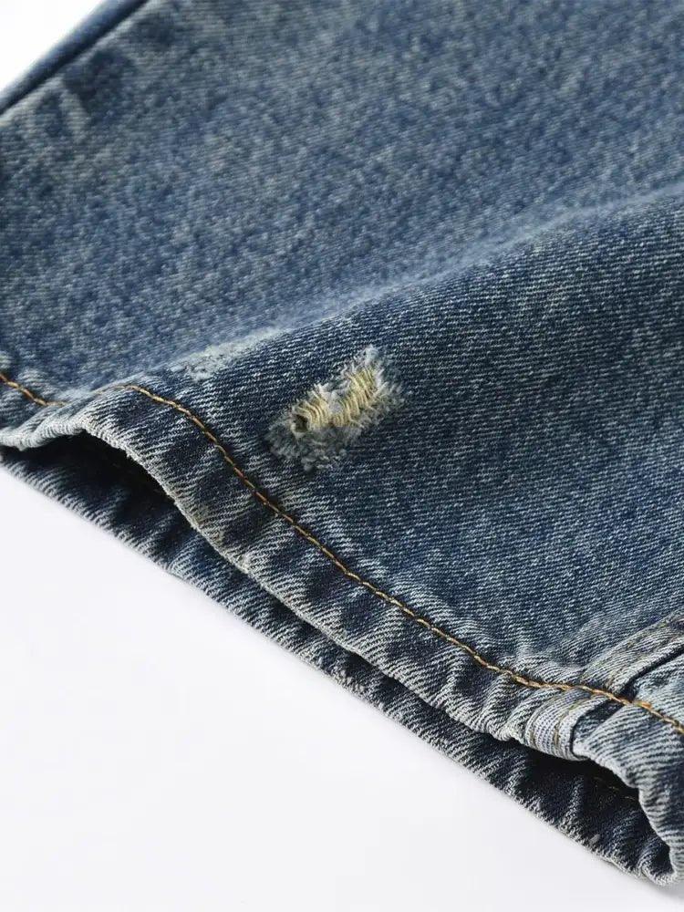 Men's Distressed Bleached Loose Fit Jeans - Update AvenueTrendsi100400170155546100400170155546Men's Distressed Bleached Loose Fit JeansVintage Blue