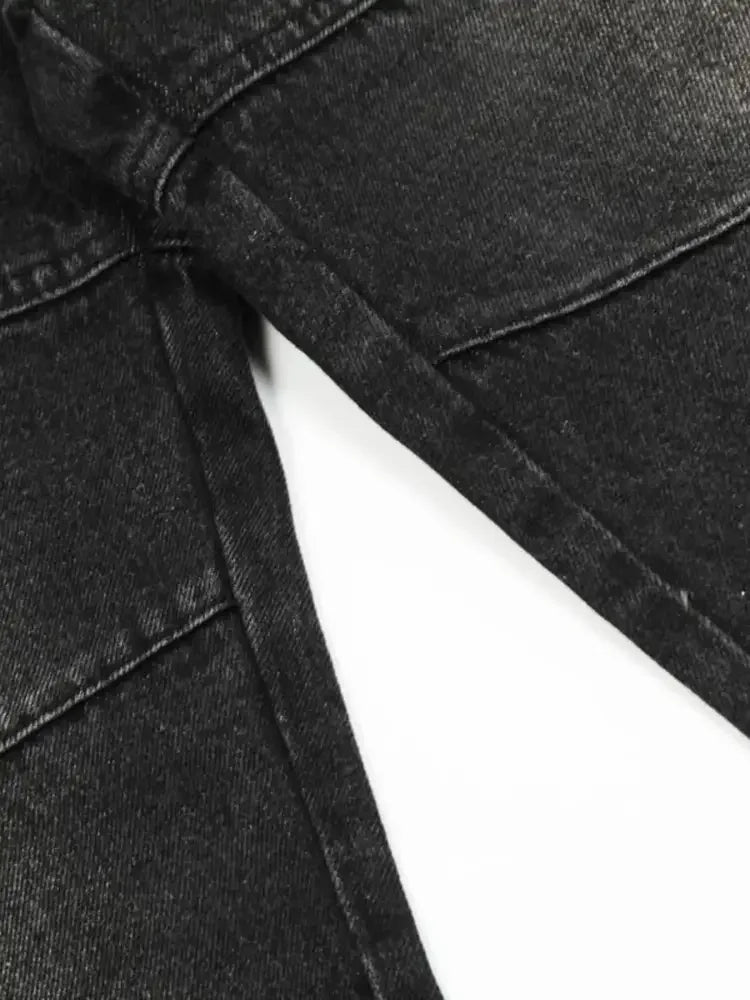 Men's Distressed Cargo Wide Leg Jeans