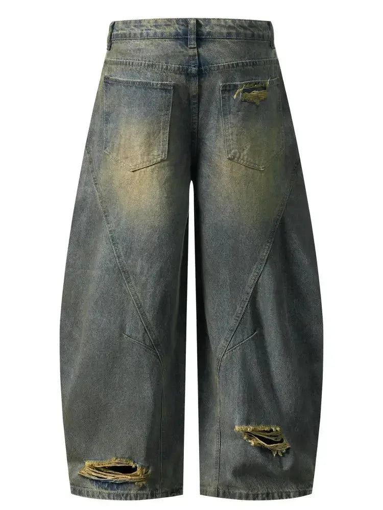 Men's Distressed Wide Leg Jeans - Update AvenueTrendsi100400170863974100400170863974Men's Distressed Wide Leg JeansVintage Blue