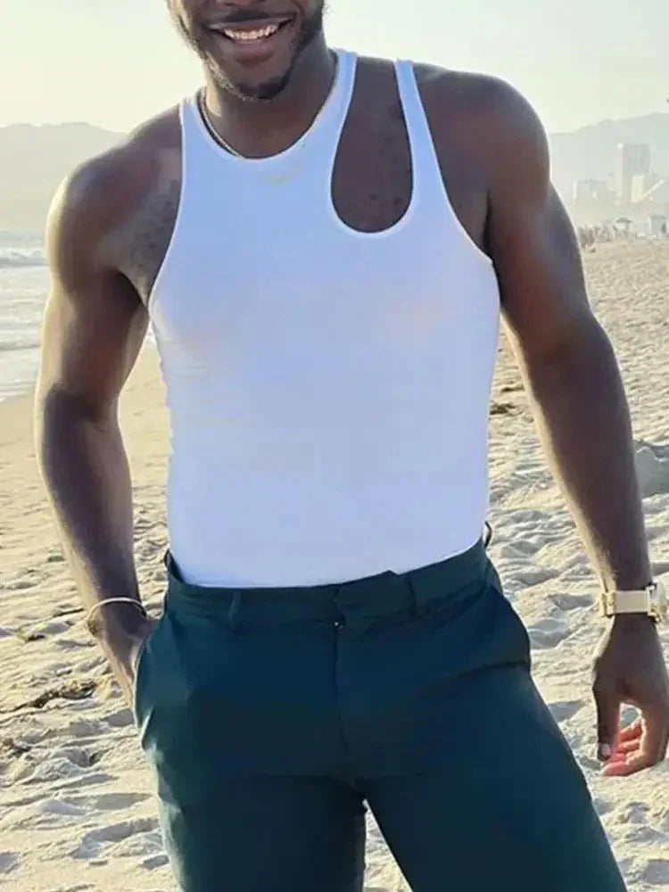 Men's Full Size Cutout Solid Color Tank Plus Size - Update AvenueTrendsi1004007884126871004007884126872221f96686184abeaedd82153a7b2cb1 - Max - OriginWhite