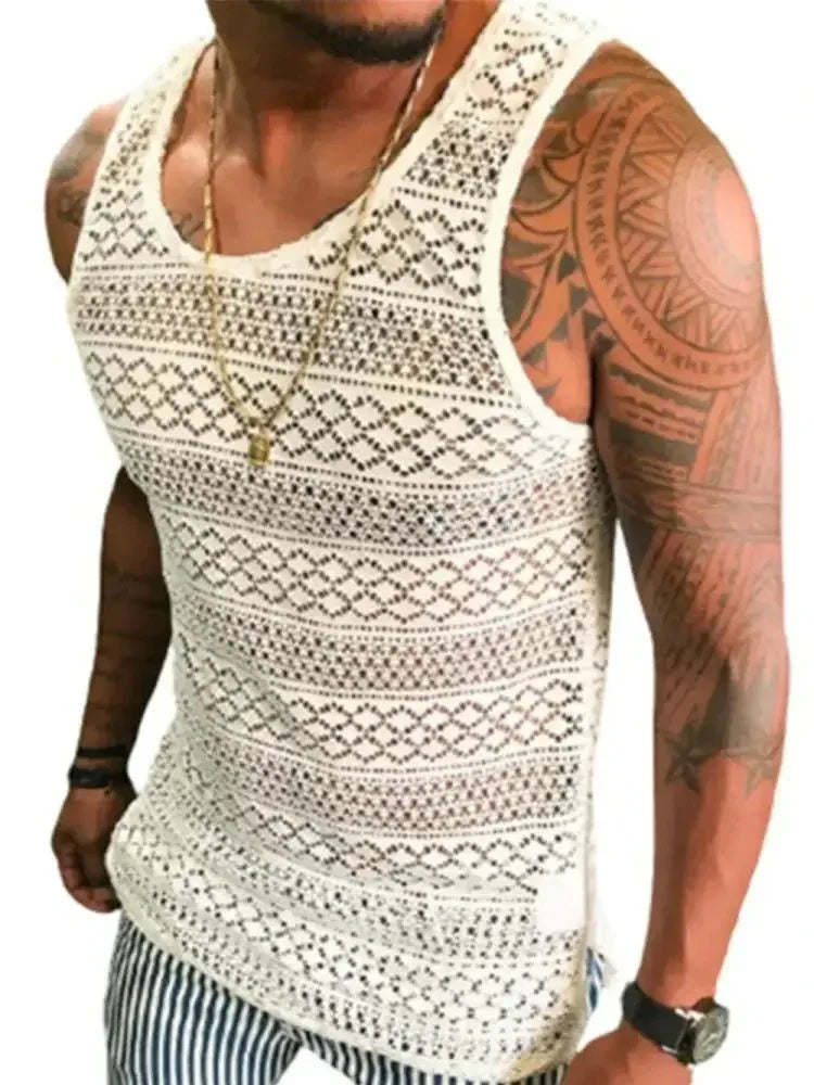 Men's Full Size Openwork Round Neck Tank Plus Size - Update AvenueTrendsi100400467415142100400467415142029b2306 - d58a - 4632 - b062 - 76d8d04ab899 - MaxIvory
