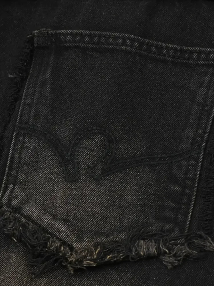 Men's Full Size Raw Hem Wide Leg Jeans Plus Size