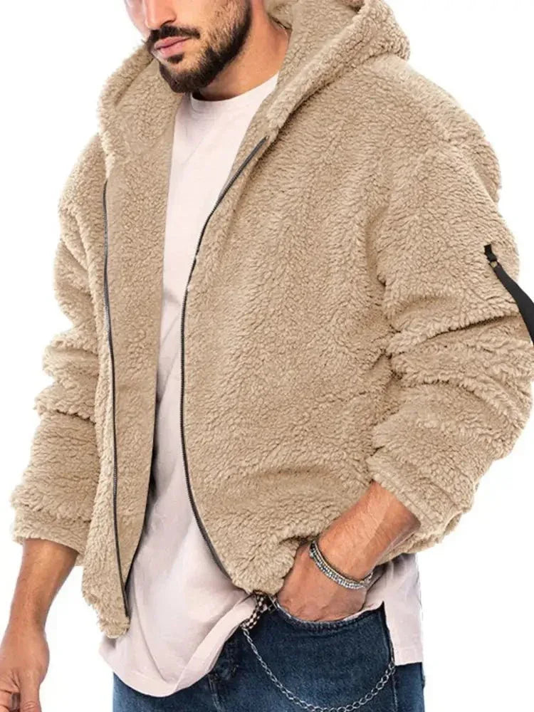Men's Full Size Sherpa Fleece Hooded Zip - Up Jacket Plus Size - Update AvenueMen's OuterwearTrendsi100400393975011100400393975011Men's Full Size Sherpa Fleece Hooded Zip - Up Jacket Plus SizeKhaki