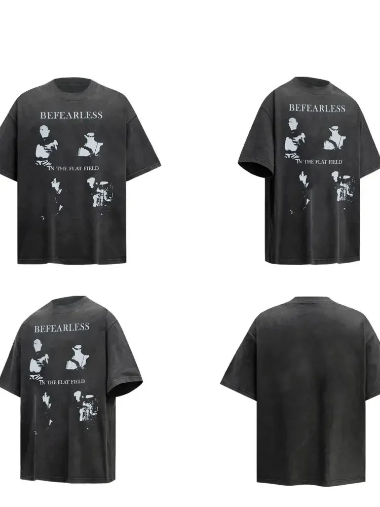 Men's Graphic Round Neck Short Sleeve T-Shirt