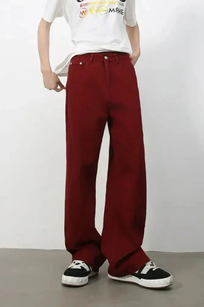 Men's Mid Rise Baggy Jeans - Update AvenueTrendsi100400260125679100400260125679Men's Mid Rise Baggy JeansBurgundy
