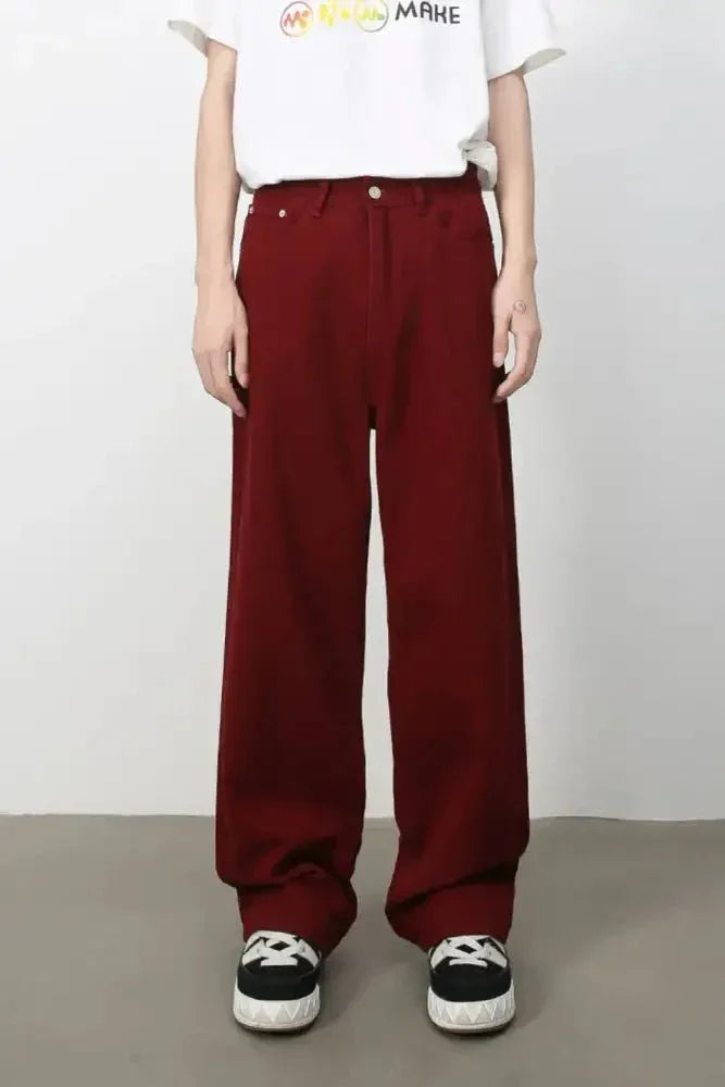 Men's Mid Rise Baggy Jeans - Update AvenueTrendsi100400260125679100400260125679Men's Mid Rise Baggy JeansBurgundy