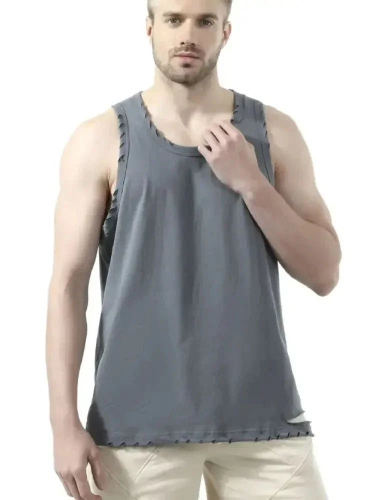 Men's Plus Size Distressed Hem Round Neck Tank - Update AvenueTrendsi100400419775694100400419775694d823fb45 - 1ef8 - 4bb7 - 89e2 - 60471af6e31e - MaxBlack