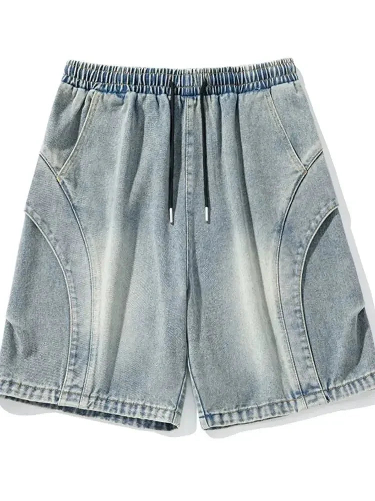 Men's Plus Size Drawstring Basic style Demin Shorts - Update AvenueTrendsi100400699889073100400699889073Men's Plus Size Drawstring Basic style Demin ShortsDark