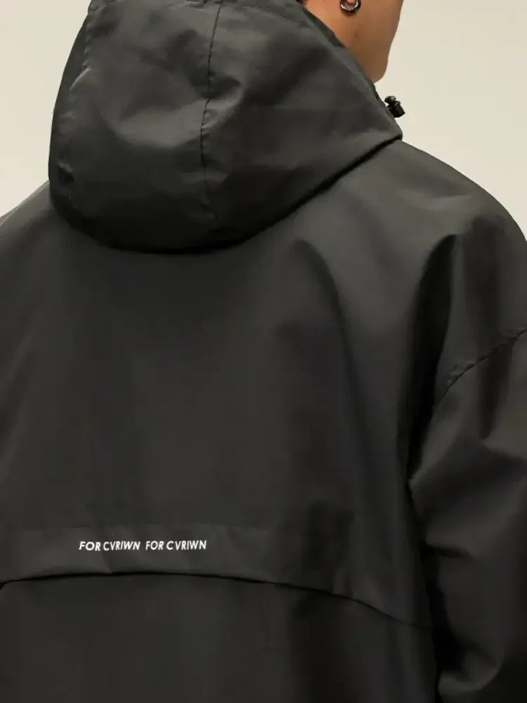 Men's Plus Size Long Sleeve Hooded Jacket
