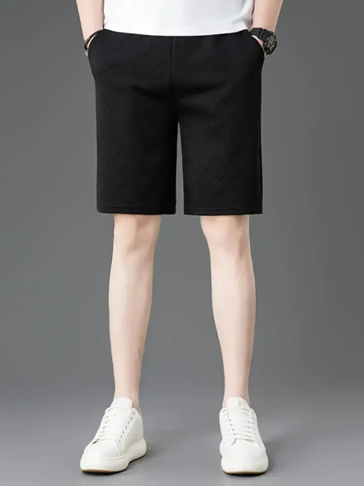 Men's Plus Size Textured Pocketed Shorts