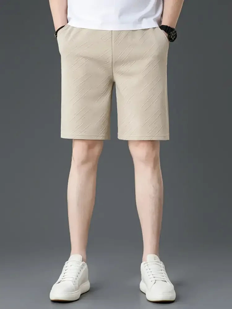 Men's Plus Size Textured Pocketed Shorts