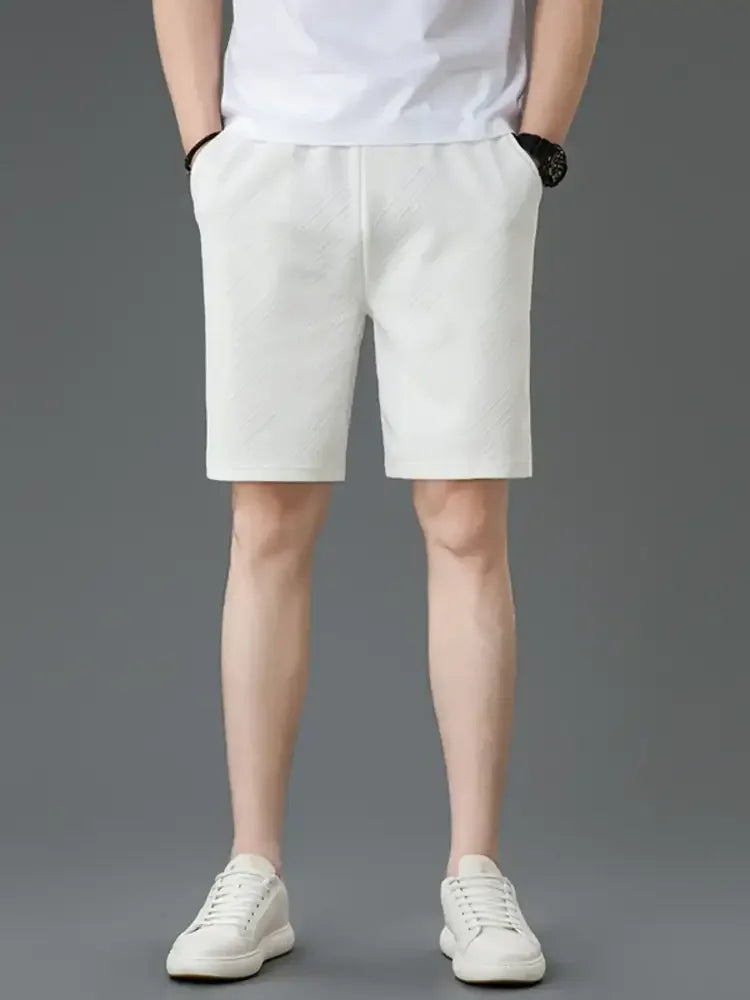 Men's Plus Size Textured Pocketed Shorts